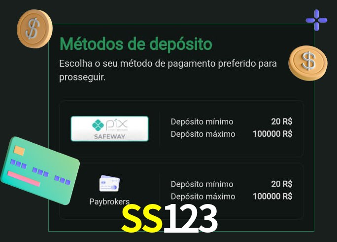 O cassino SS123bet oferece uma grande variedade de métodos de pagamento